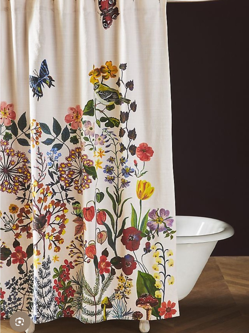Anthropologie Nathalie Lete Organic Cotton Shower Curtain